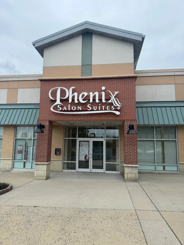 The Phenix Salon Suites building from the parking lot